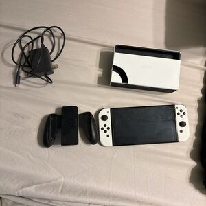 Nintendo White and Black Console with Joy-Con Controllers